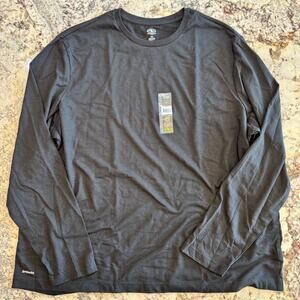 Athletic Works Men's Long Sleeve Tri Blend Tee, Black, 3XL NEW With Tags